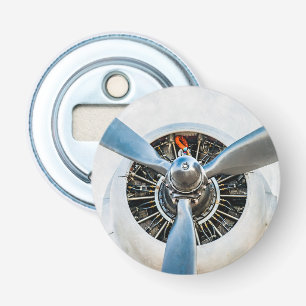 Douglas DC-3 Vliegtuig. propeller Button Flesopener