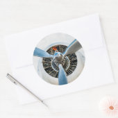 Douglas DC-3 Vliegtuig. propeller Ronde Sticker (Envelop)