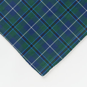 Douglas Familie Marine Blauw Modern Clan Tartan Fleece Deken