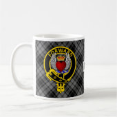 Douglas "FORWARD" Crest on Grey Douglas Tartan Mok (Links)