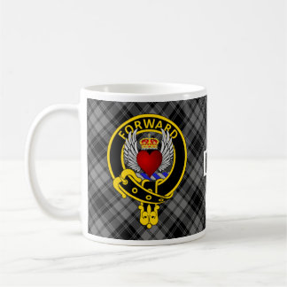 Douglas "FORWARD" Crest on Grey Douglas Tartan Mok