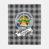Douglas Gray Clan Badge Tartan Pset Fleece Deken (Voorkant)