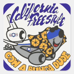 Douglas KC-10 Extender California Freestyle Vierkante Sticker
