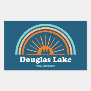 Douglas Lake Tennessee Rainbow Rechthoekige Sticker