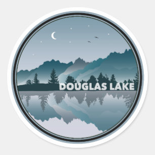 Douglas Lake Tennessee Reflectie Ronde Sticker