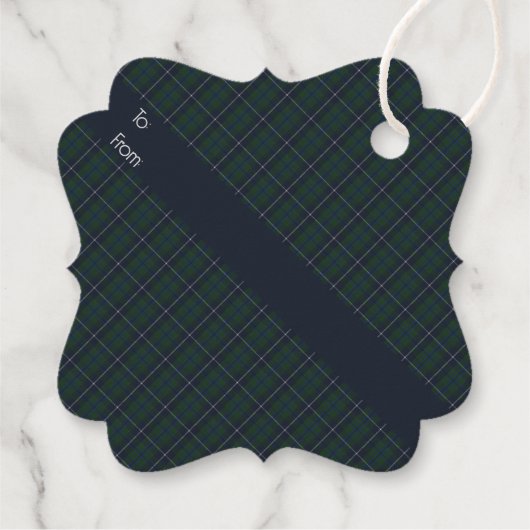 Douglas Modern Original Scottish Tartan Bedankjes Labels (Achterkant)