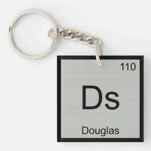 Douglas Naam Chemie Element Periodiek Systeem Sleutelhanger