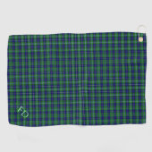Douglas Officiële Tartan met monogram / initialen Golfhanddoek (Horizontaal)