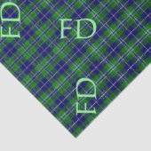 Douglas Officiële Tartan met monogram / initialen Tissuepapier (Detail)