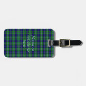 Douglas Officiële Tartan met monogram / naam Bagagelabel (Voorkant horizontaal)