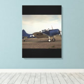 Douglas, SBD Dauntless,_Classic Aviation Canvas Afdruk (Insitu (Houten vloer))