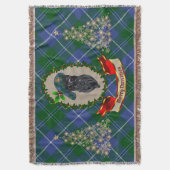 Douglas Scottie Dog kersttrow Blanket Deken (Voorkant Verticaal)