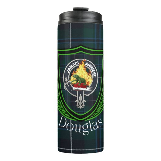 Douglas Scottish Clan Tartan & Crest Thermosbeker (Voorkant)