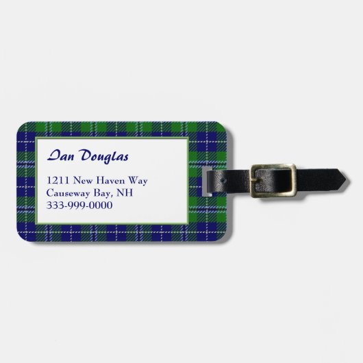 Douglas Tartan Bagagelabel (Voorkant horizontaal)