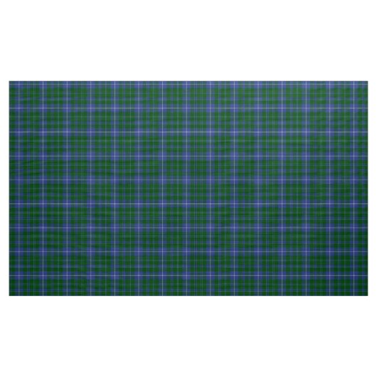 Douglas Tartan Bleu Vert et Noir Tissu Plaid (Yard)