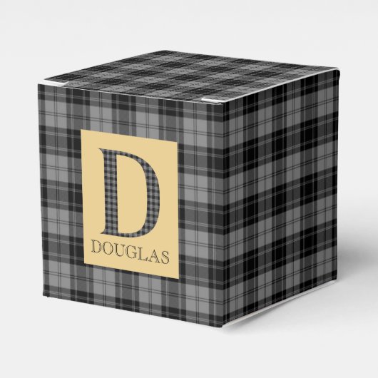 Douglas Tartan Monogram D Bedankdoosjes (Voorkant Zijde)