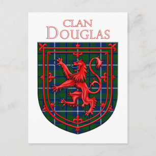 Douglas Tartan Scottish Play Lion Rampant Briefkaart
