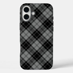 Douglas tartan zwarte grijze vlecht iPhone 16 plus hoesje