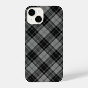 Douglas tartan zwarte grijze vlecht iPhone 14 hoesje