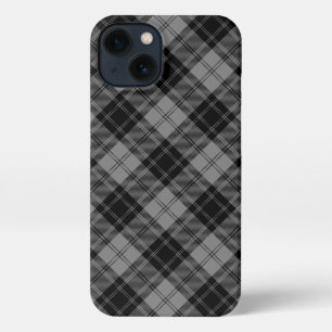 Douglas tartan zwarte grijze vlecht iPhone 13 hoesje