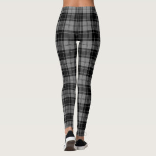 Douglas tartan zwarte grijze vlecht leggings