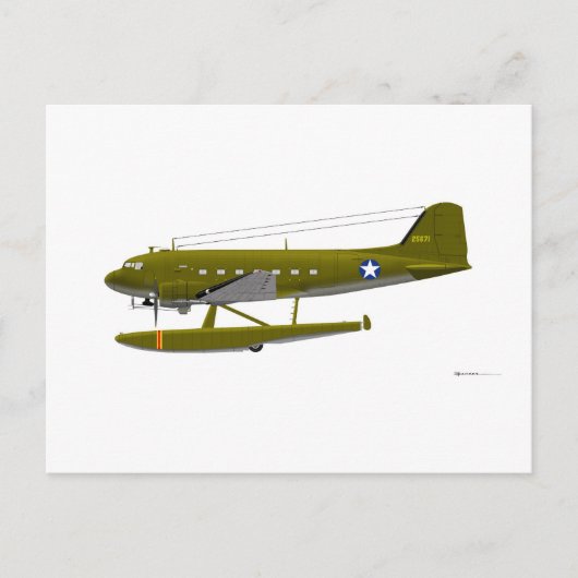 Douglas XC-47 Briefkaart (Voorkant)