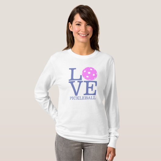 Douille de T-shirt de Pickleball des femmes longue (Devant entier)