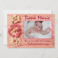 Douille rose Faire-part GreetiIng Card
