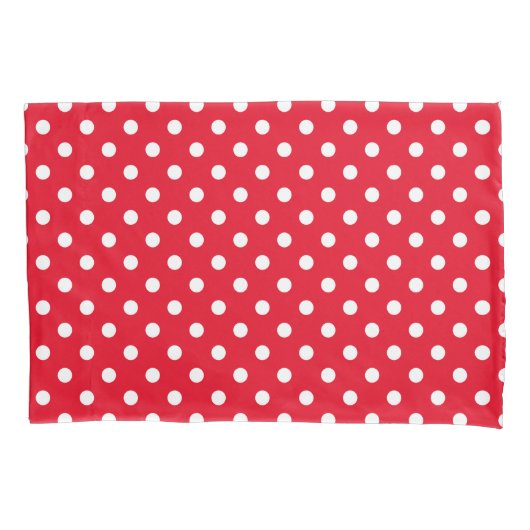 Douille rouge et blanche de couverture de taie (devant)