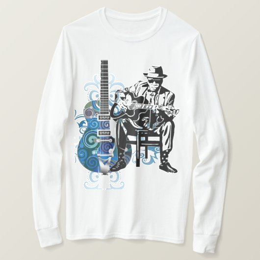 douilles de T-shirt de musique d'homme de guitare (Design devant)