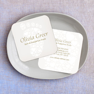 Doula Birth Coach Midechtgenote Baby Foot Vierkante Visitekaartje