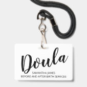 Doula Birth Services Nom Badge (Avant avec lanière)