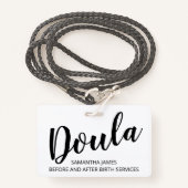 Doula Birth Services Nom Badge (Devant avec lanière)