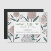 Doula Carte de visite magnétique Pêcher Corail Flo (Devant / Derrière)