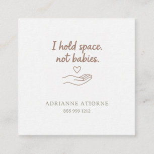 Doula eenvoudige elegante minimalistische grappig vierkante visitekaartje
