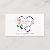 Doula Floral Stethoscope Visitekaartje (Voorkant)