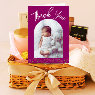 Doula fotokaart met pasgeborene Gepersonaliseerd Bedankkaart