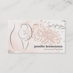 Doula geboorte coach zwanger visitekaartje