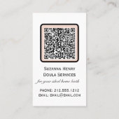 Doula Geboorte Postpartum Boho Zwangerschapscoach Visitekaartje (Achterkant)