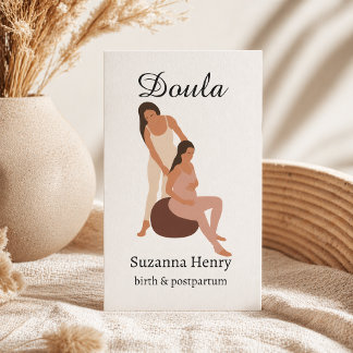 Doula Geboorte Postpartum Boho Zwangerschapscoach Visitekaartje