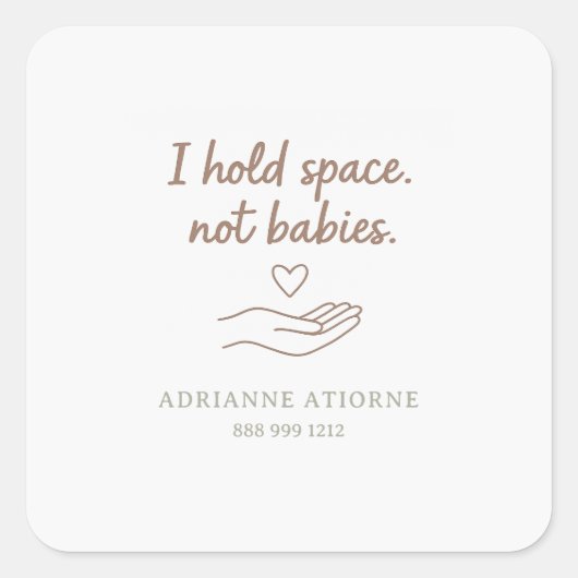 Doula grappige quote naam sticker (Voorkant)