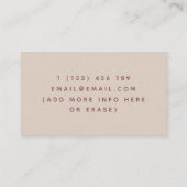 Doula Midechtgenote Birthing Coach Elegant Bohemia Visitekaartje (Achterkant)