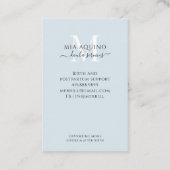 Doula Services Lune Et Étoiles Carte de visite (Dos)