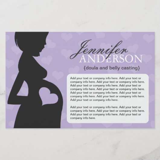 Doula, verloskundige, buik giet flyer (Voorkant)
