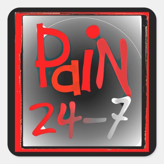 Douleur autocollants 24h/24 7j/7 - maladie chroniq (Devant)