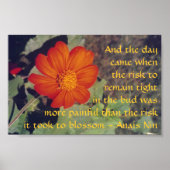 Douleur et risque - Anais Nin - affiche (Devant)