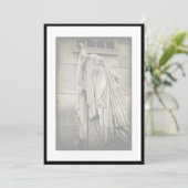 Douleur et tristesse Faire-part funéraire Invitati (Debout devant)