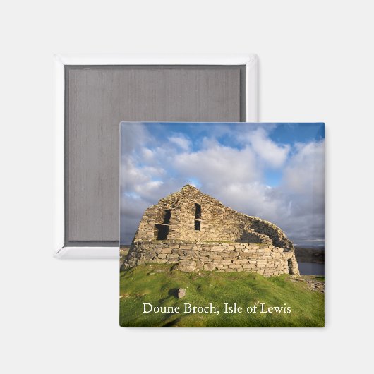 Doune Broch, Carloway, île de Lewis Magnet (Recto/Verso)