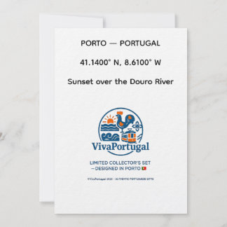 Douro Zonsondergang Portugal Reis Kunst Uitnodigin Kaart