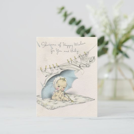  "douwer of Baby wishes" Briefkaart (Staand voorkant)